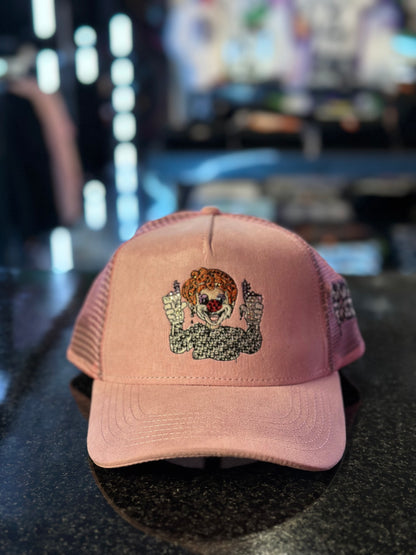 Double Cup Pink Suede Trucker Hat