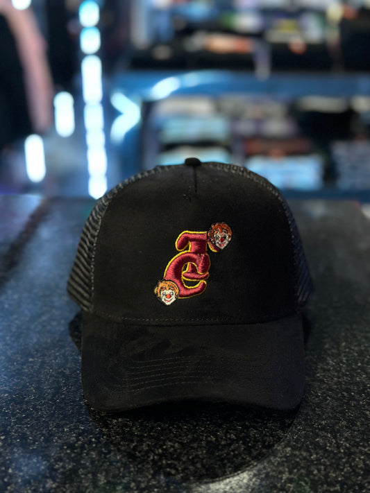 Tomateros Black Suede Trucker Hat