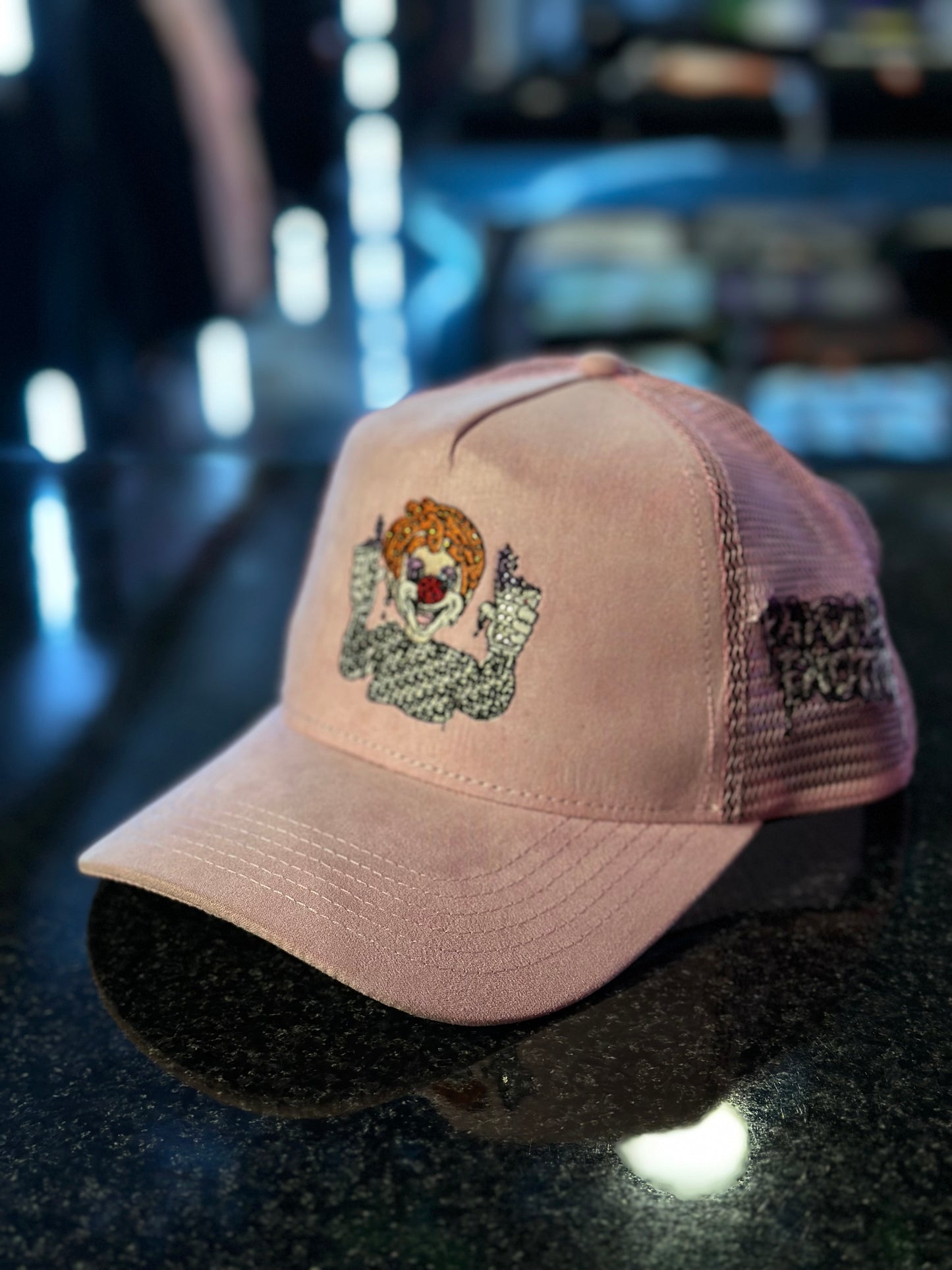 Double Cup Pink Suede Trucker Hat